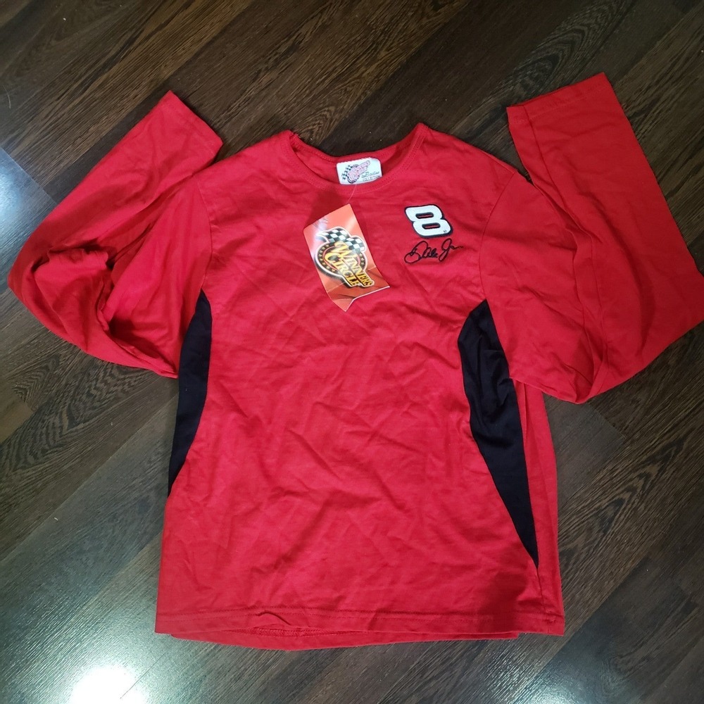 NWT - Dale Earnhardt Jr #8 Red & Black Long Sleeve Shirt | Ladies Large